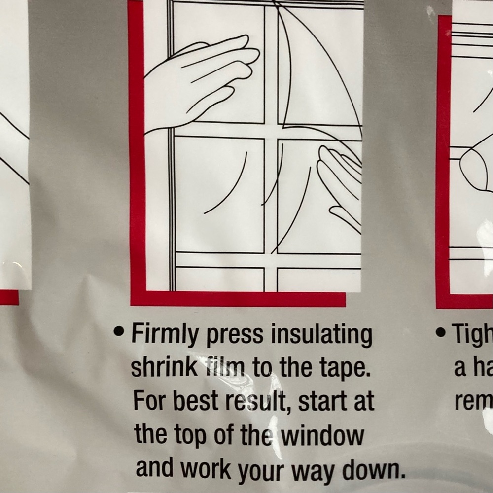 4 Window Cover Insulation Kits Clear Plastic 60 x 72 inch Shrink Films Tape - Picture 5 of 10
